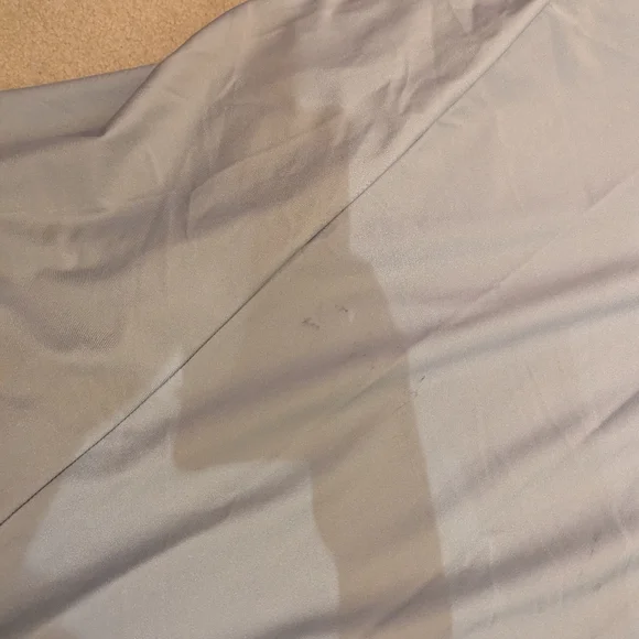 Off-the-Shoulder Corset Stretch Satin Mermaid Dress with Slight Train in Mist - Picture 11 of 16